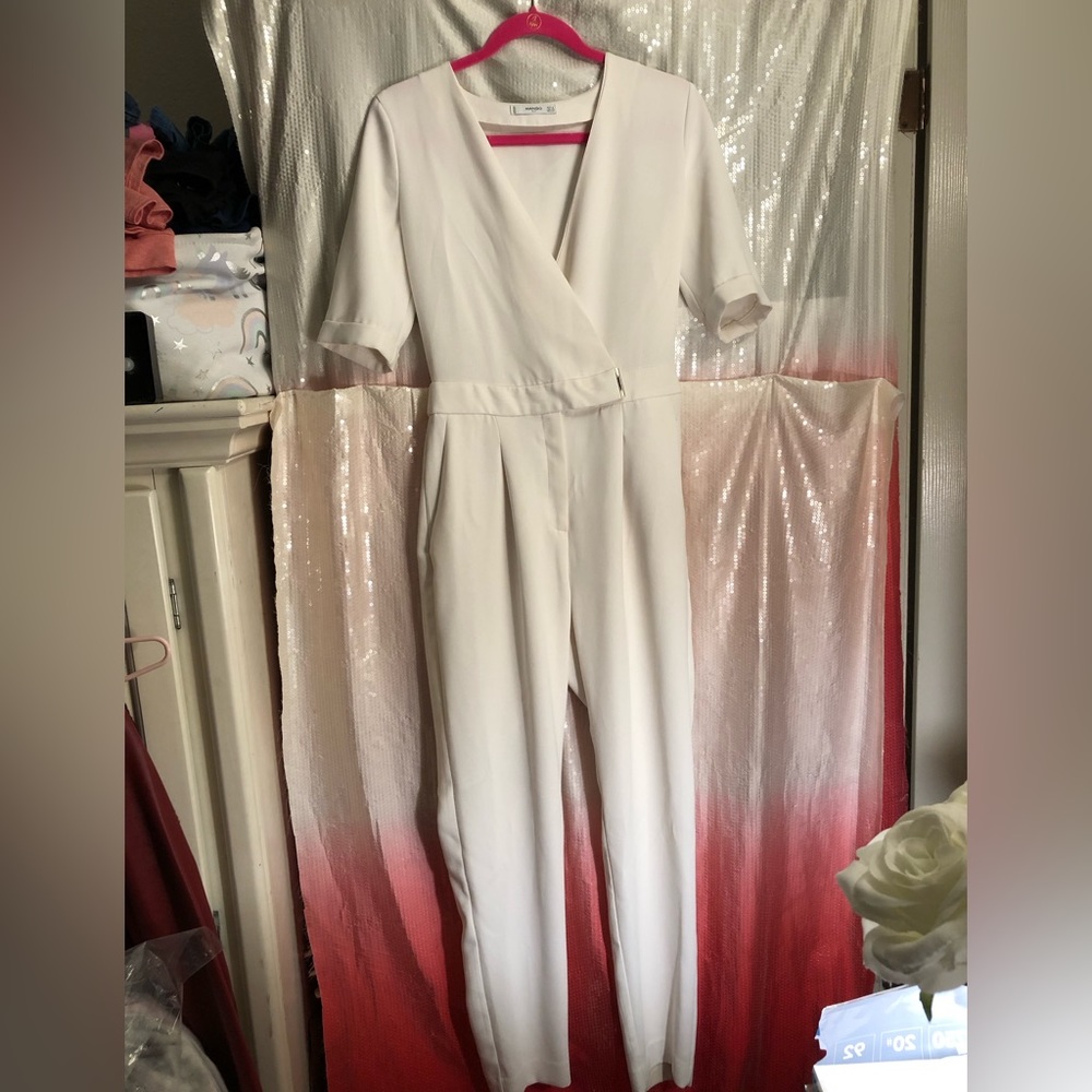 Mango jumpsuit in white size XS